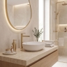 змішувач для умивальника Rea Grace High brushed gold (REA-B8939)