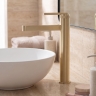 змішувач для умивальника Rea Grace High brushed gold (REA-B8939)