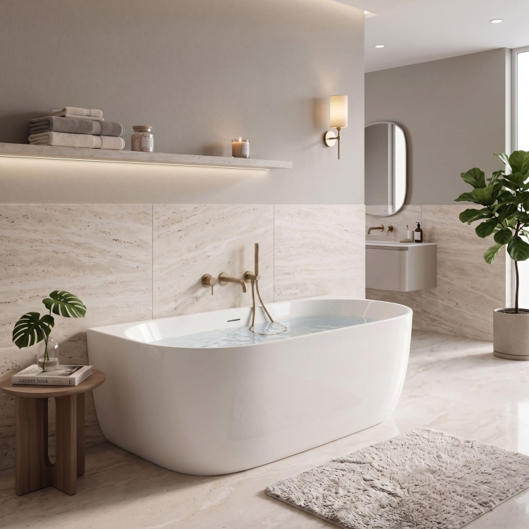 ванна акриловая Rea Eris 160x80,5 пристенная, white (REA-W4401)