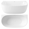 ванна акриловая Rea Eris 160x80,5 пристенная, white (REA-W4401)
