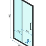 душові двері Rea Rapid Slide 100x195 безпечне скло, прозоре, chrome (REA-K5600)