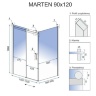 душова кабіна Rea Marten 90x120 безпечне скло, прозоре (REA-K4002)