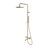 душова система Omnires Y з термостатом, brushed brass (Y1234BSB)