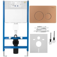 інсталяційна система Rea для унітазу + кнопка I brush copper (KPL-E9564)