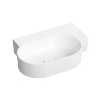 умивальник Omnires Ovo M+ 55,5x38,5 кутовий, правий, gloss white (OVO555UWPBP)