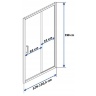 душові двері Rea Slide Pro 130x190 безпечне скло, прозоре (REA-K5306)