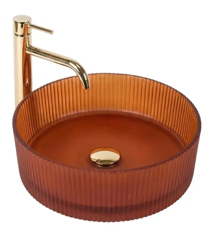 умивальник Rea Suri 36x36 накладний, brown (REA-U3613)