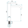 смеситель для умывальника Rea Rivo brushed copper (REA-B9323)