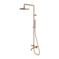 душова система Omnires Y з термостатом, brushed copper (Y1234CPB)
