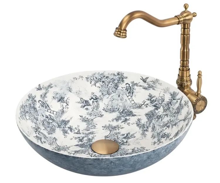 умивальник Rea Juliana 40х40 накладний, pattern (REA-U3608)