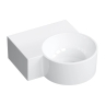 умивальник Omnires Ovo M+ 34,5х33,5 кутовий, лівий, gloss white (OVO335UWLBP)
