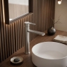 змішувач для умивальника Rea Arcos brushed nickel (REA-B6966)