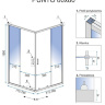 душова кабіна Rea Punto 80x80 chrom безпечне скло, прозоре (REA-K0863)
