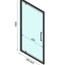 душевая дверь Rea Rapid Swing 90x195 безопасное стекло, прозрачное, gold (REA-K5618)