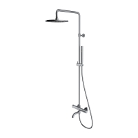 душова система Omnires Y з термостатом, brushed nickel (Y1234NI)