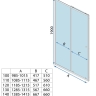 душевая дверь Rea Primo Slide 100x190 безопасное стекло, прозрачное, chrome (REA-K0564)