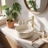 смеситель для умывальника Rea Rivo brushed gold (REA-B9321)