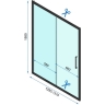 душові двері Rea Rapid Slide 130x195 безпечне скло, прозоре, chrome (REA-K5603)