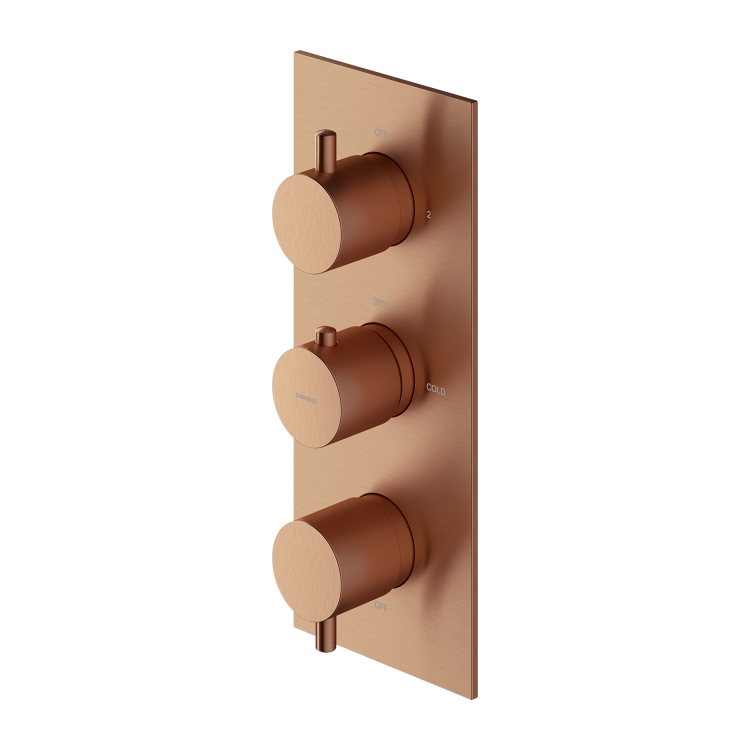 смеситель для ванны и душа скрытого монтажа Omnires Y brushed copper (Y1238/KROCPB)
