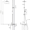 душова система Omnires Y з термостатом, brushed graphite (Y1234GR)
