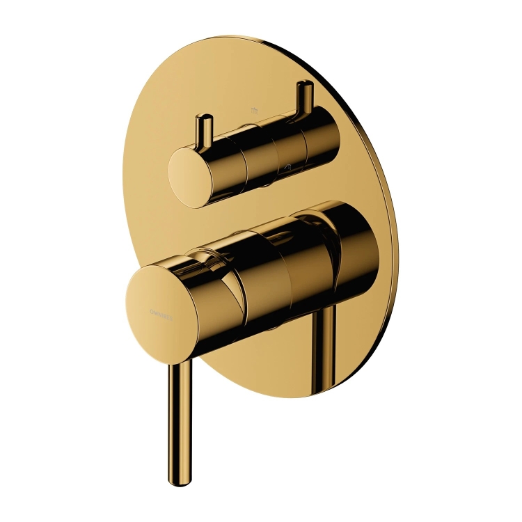 внешняя часть смесителя для душа Omnires Y скрытого монтажа, polished gold (Y1247ROGL)