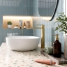 смеситель для умывальника Rea Hunter high brushed gold (REA-B6692)