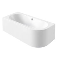 ванна акрилова Rea Orion 159,5x75 left кутова, пристінна, white (REA-W0094)