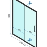 душевая дверь Rea Rapid Slide 140x195 безопасное стекло, прозрачное, gold (REA-K5616)