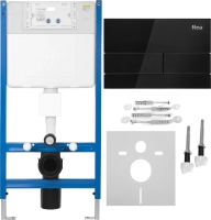 інсталяційна система Rea для унітазу + кнопка T black glass (KPL-E0051)