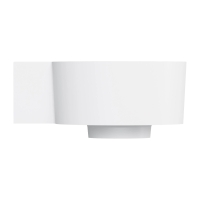 умывальник Omnires Ovo M+ 34,5х33,5 угловой, левый, matt white (OVO335UWLBM)