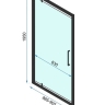 душові двері Rea Rapid Swing 90x195 безпечне скло, прозоре, chrome (REA-K5606)