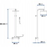 душова система Rea Milan хром (REA-P0222)