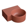 умивальник Omnires Ovo M+ 34,5х33,5 кутовий, лівий, matt terracotta (OVO335UWLTE)