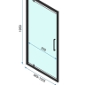 душові двері Rea Rapid Swing 100x195 безпечне скло, прозоре, chrome (REA-K5607)