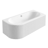 ванна акрилова Rea Orion Stripe 159,5x75 Right кутова, пристінна, white (REA-W0075)