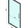 душові двері Rea Rapid Swing 100x195 безпечне скло, прозоре, gold (REA-K5619)