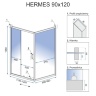 душова кабіна Rea Hermes Safe Glass 90x120 безпечне скло, прозоре (REA-K7418)