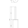 єршик для унітазу Omnires Modern Project white matt (MP60622WM)