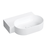 умивальник Omnires Ovo M+ 55,5x38,5 кутовий, лівий, gloss white (OVO555UWLBP)