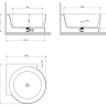ванна Omnires Ovo M+ 120х120 круглая matt white (OVO120WNBM)