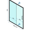 душові двері Rea Rapid Slide 140x195 безпечне скло, прозоре, chrome (REA-K5604)