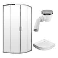 душевая кабина Radaway Alienta Chrome A 80х80х190 прозрачное стекло + поддон Rodos + сифон 690P (10228080-01-01KR)