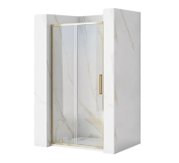 душевая дверь Rea Rapid Slide 130x195 безопасное стекло, прозрачное, gold (REA-K5615)