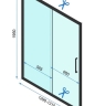 душові двері Rea Rapid Slide 130x195 безпечне скло, прозоре, gold (REA-K5615)