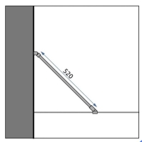 кронштейн к боковой стенке Rea Rapid black matt (REA-K5670)