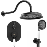 душевой комплект скрытого монтажa Rea Serra black (REA-B1143)