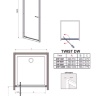 душевая дверь Radaway Twist DWJ 70x190 стекло прозрачное (382000-01)