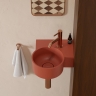 умивальник Omnires Ovo M+ 34,5х33,5 кутовий, правий, matt terracotta (OVO335UWPTE)