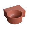 умивальник Omnires Ovo M+ 34,5х33,5 кутовий, правий, matt terracotta (OVO335UWPTE)