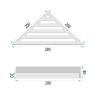 поличка Rea 40x14,5 SF07 tytan (REA-08562)